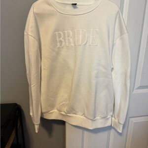 White 'Bride' Sweatshirt